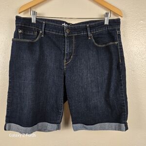 Denizen‎ from Levi’s Dark Wash Denim Shorts Sz 14 Stretch Cotton Blend Bermuda